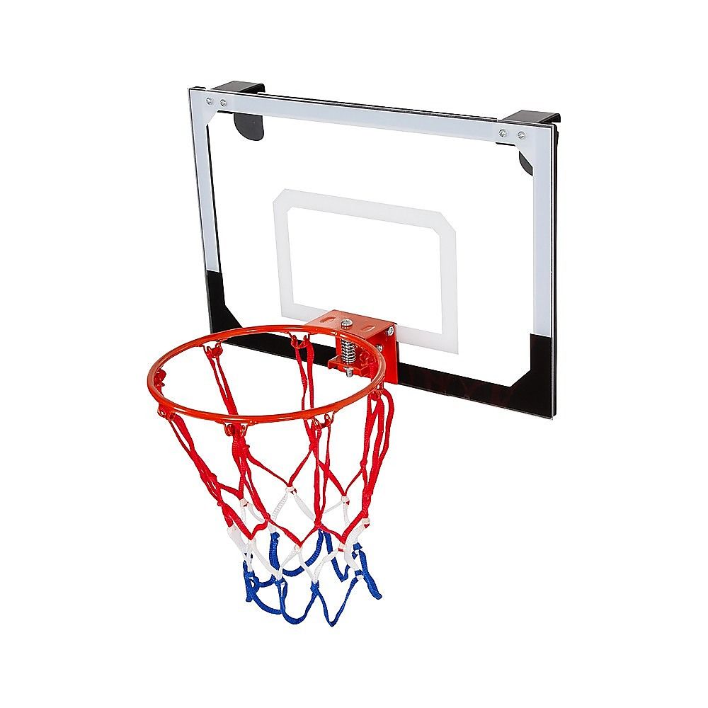 Indoor Mini Basketball Hoop Set – Door Mounted Backboard Kit with Ring & Ball