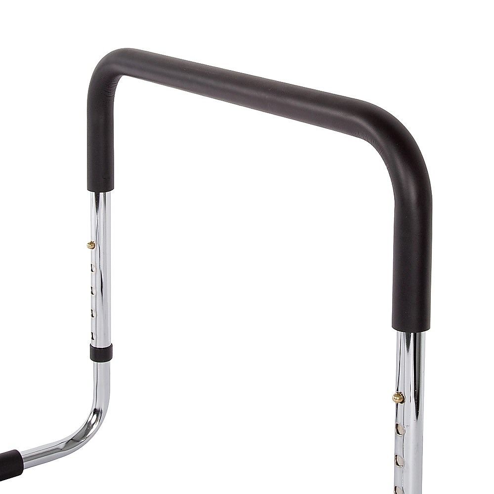 Adjustable Bed Rail with Foam Grip Handle & Under Mattress Frame 125kg Capacity