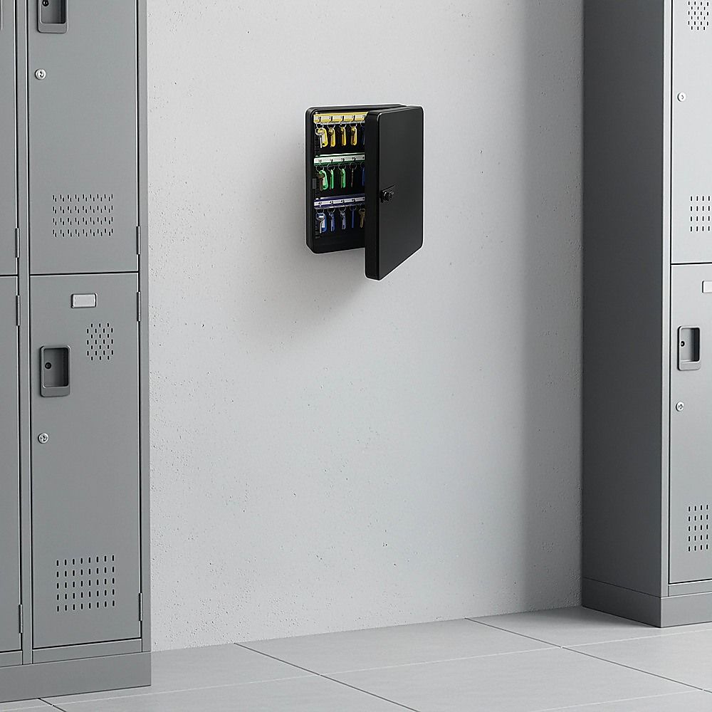 48-Key Cabinet Key Safe with Combination Lock & Keys – Wall Mounted Storage