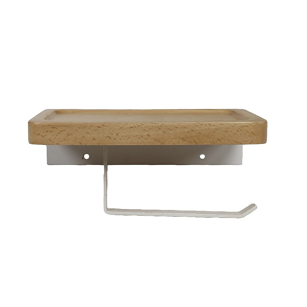 Toilet Paper Holder with Shelf Wall Mounted Bathroom Storage