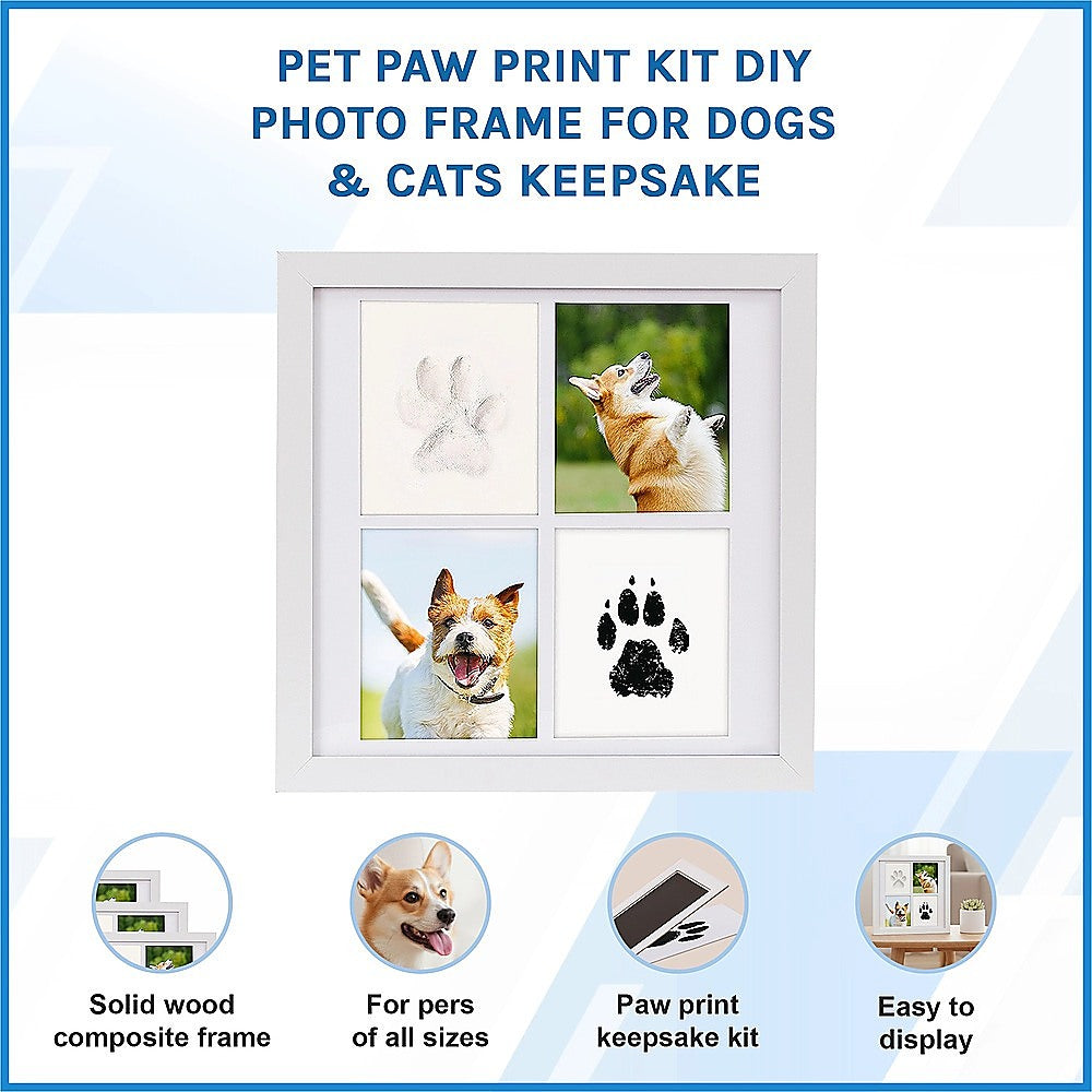 Pet Paw Print Kit DIY Photo Frame for Dogs & Cats Keepsake