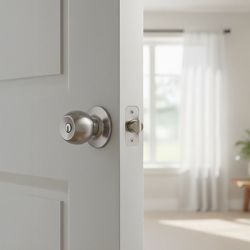 Round Door Lock Knob Set for Internal and Entry Doors