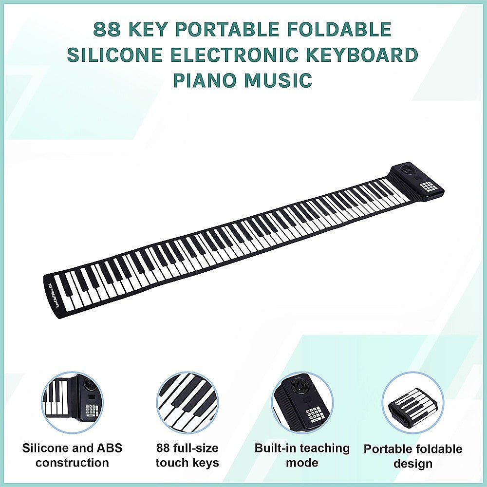 88 Key Portable Foldable Silicone Electronic Keyboard Piano Music