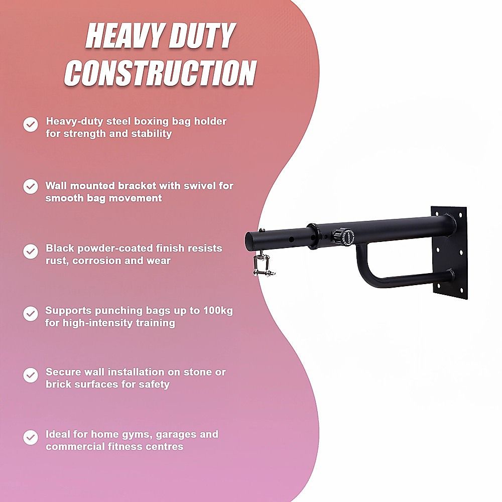 Wall Mounted Punching Boxing Bag Holder Bracket with Swivel Mount