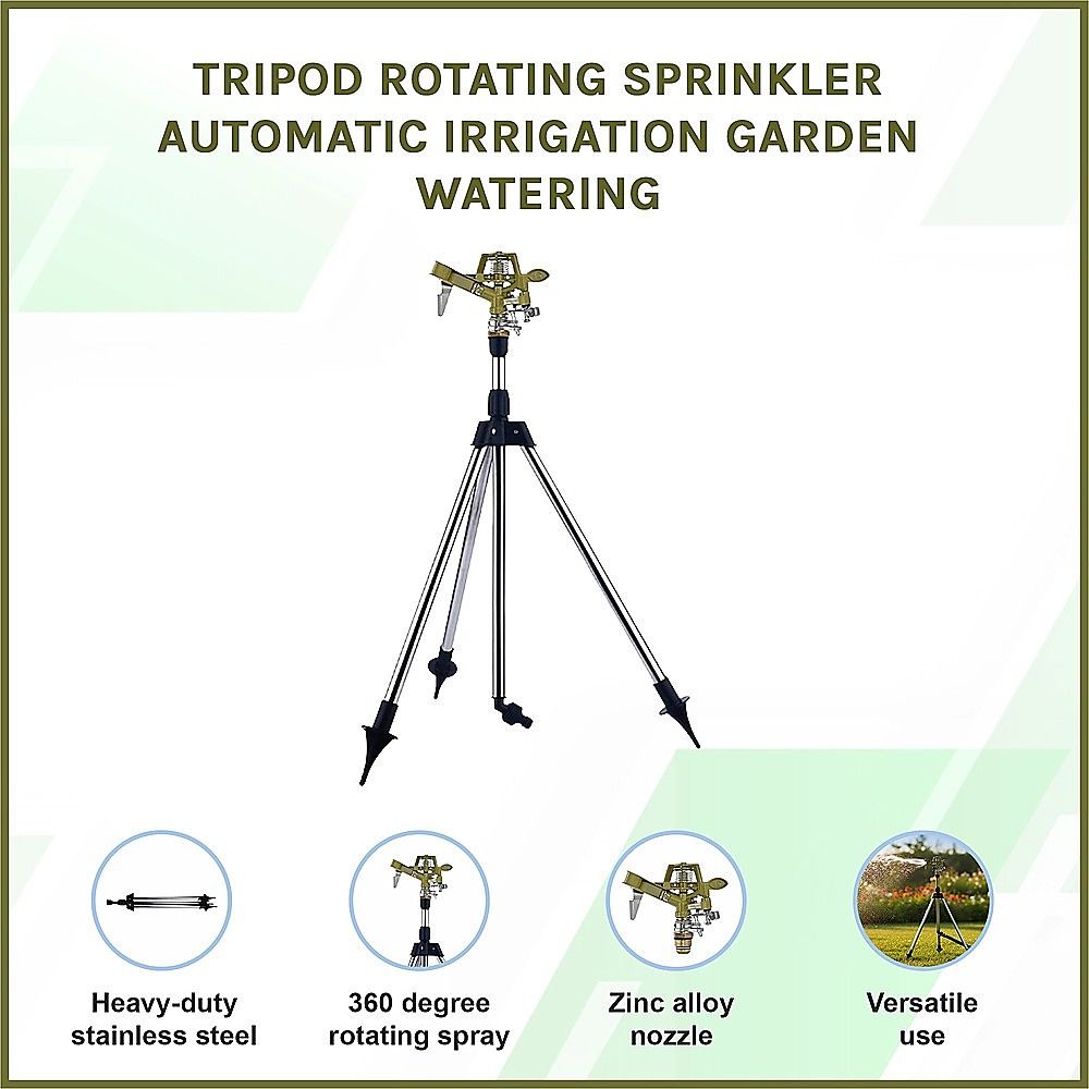 Tripod Rotating Sprinkler Automatic Irrigation Garden Watering