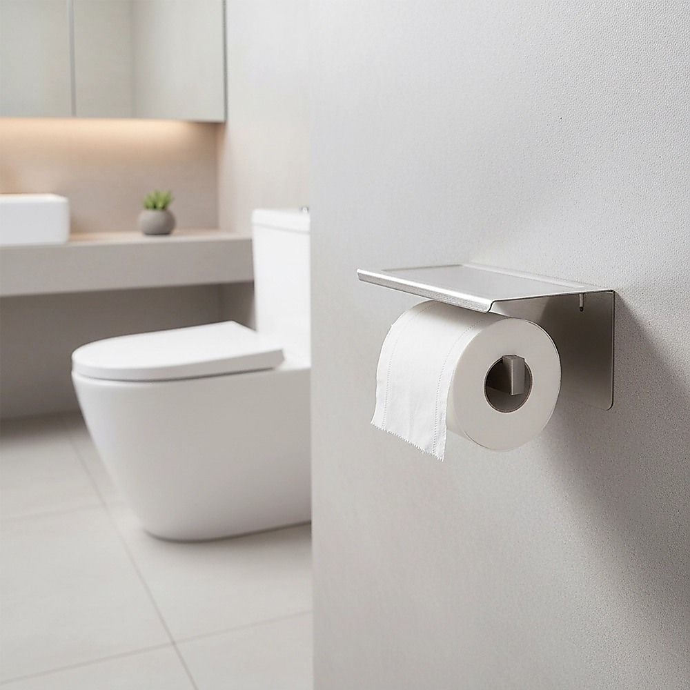 Toilet Paper Holder 304 Stainless Steel Roll Hook Storage Rack