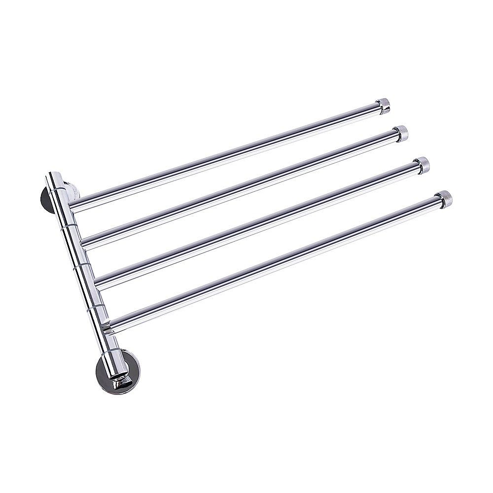 Swivel Towel Rail Chrome Stainless Steel Wall Mounted Bath Rack