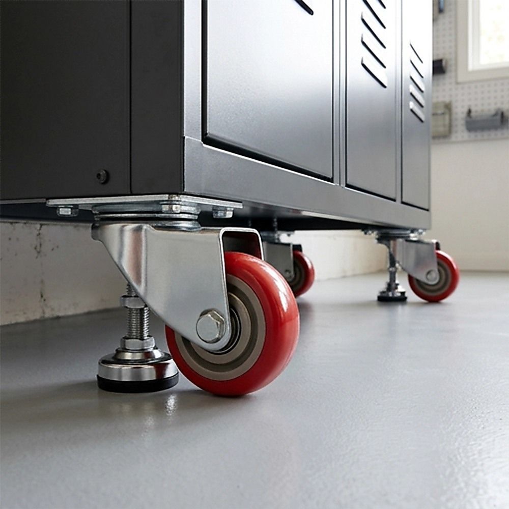 7.6cm Heavy Duty Caster Wheels With M12 Screw Feet 360kg Set Of 4