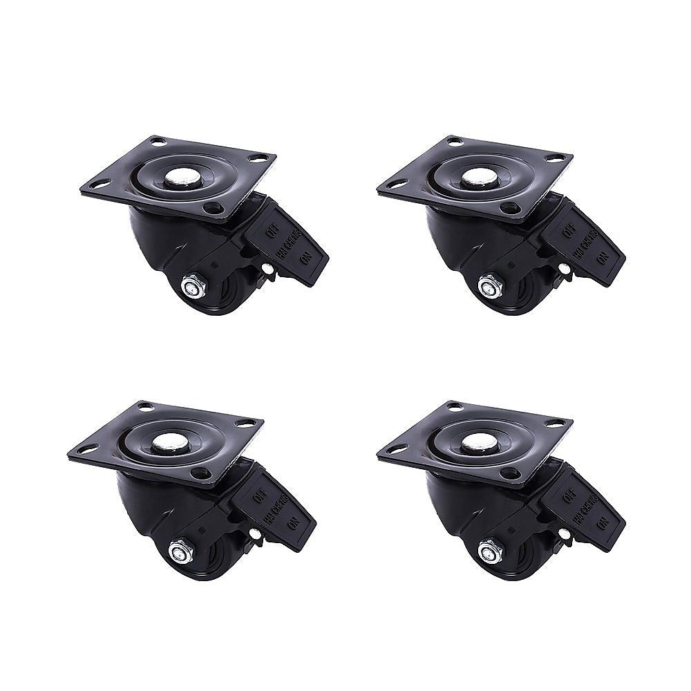 2.5 Inch Heavy Duty Nylon Castor Wheels Set 4 with Brake