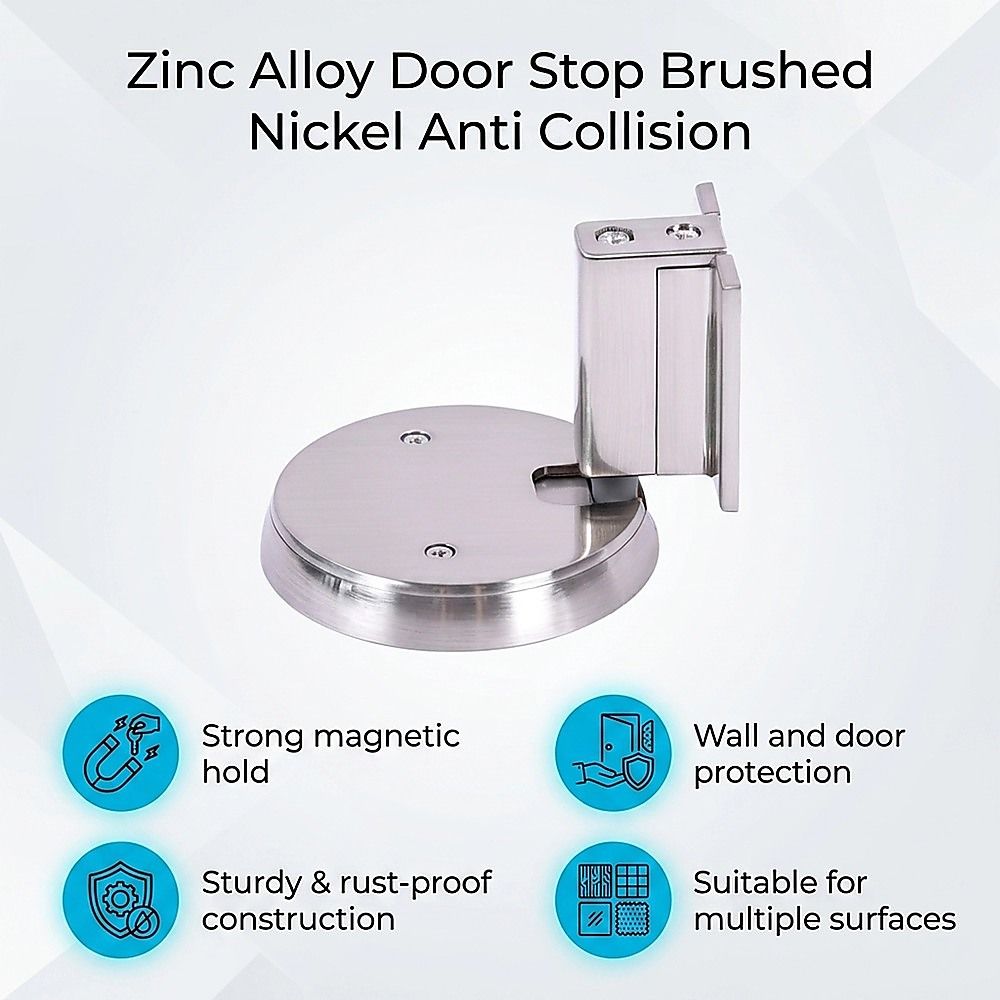 Zinc Alloy Door Stop Brushed Nickel Anti Collision