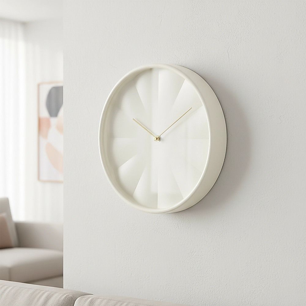 30cm Round Wall Clock Silent Sweep Modern ABS Frame
