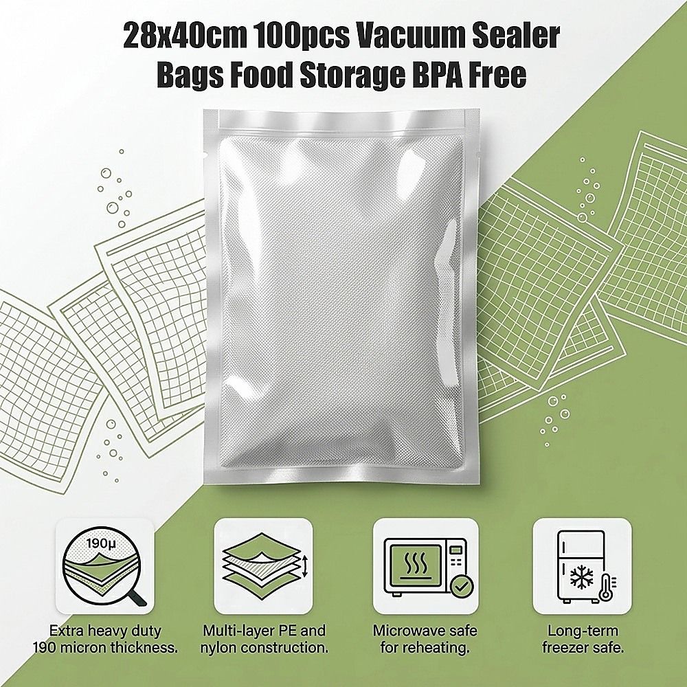 28cm x 40cm 100pcs Vacuum Sealer Bags Food Storage