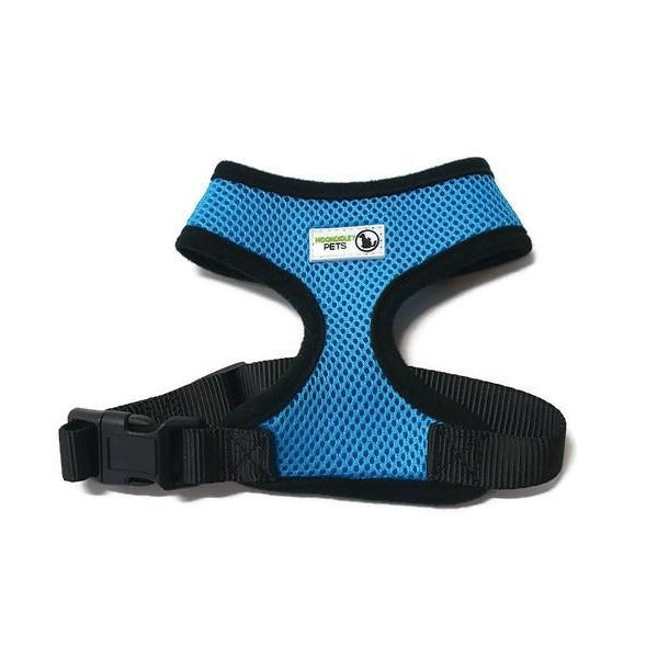 Pet Harness Air Mesh Padded Adjustable X - Large Light - Moondidley PetsBlue