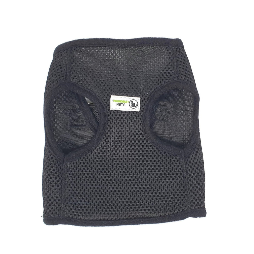 Vest Harness Pet Dog - Cat Step - in Velcro and - Moondidley Pets Small Black