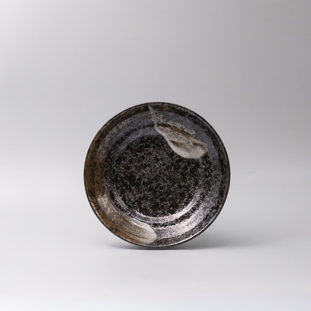 Pasta Bowl Flat 23cm Bronze Brushstroke Glaze