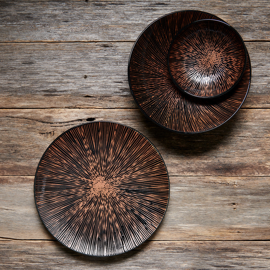 Ramen Bowl 24.5cm Bronze Converging Glaze