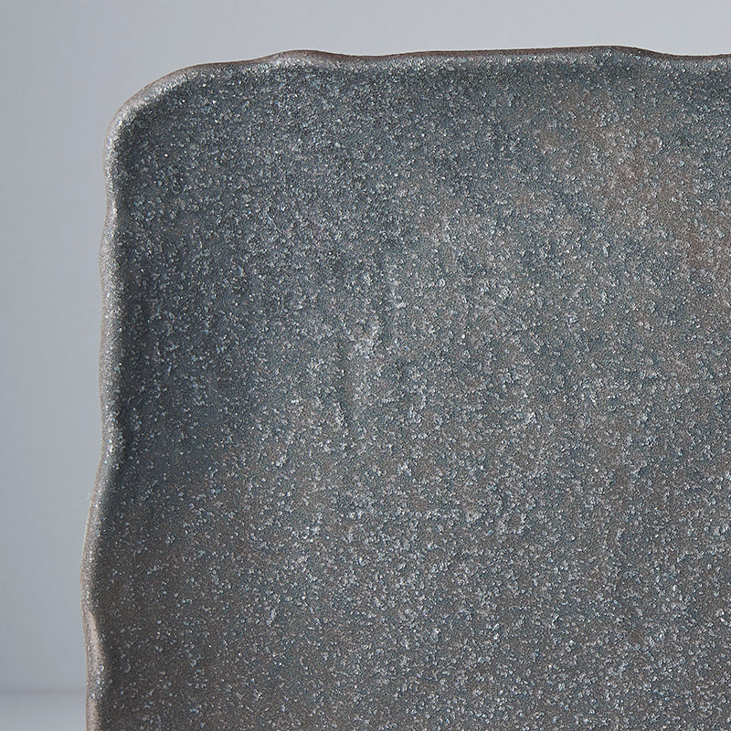 Platter Rectangular 35cm Stone Slab Glaze