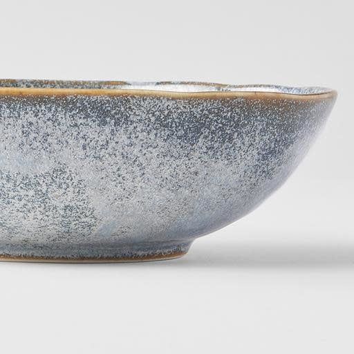 Bowl Oval 16cm Steel Grey Glaze
