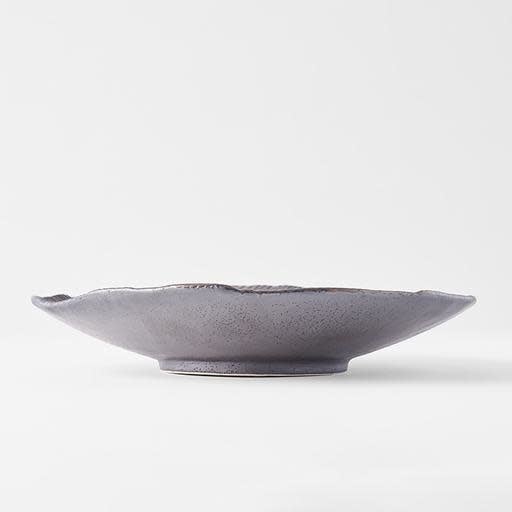 Bowl Shallow Leaf Shape 25cm Midori Glaze