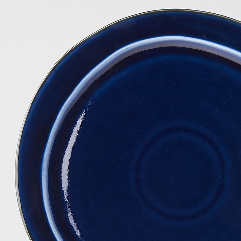 Plate Organic Flat 25.5cm Sapphire Blue Glaze