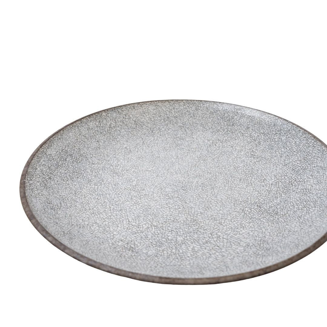 Dinner Plate 29cm Crazed Grey Glaze