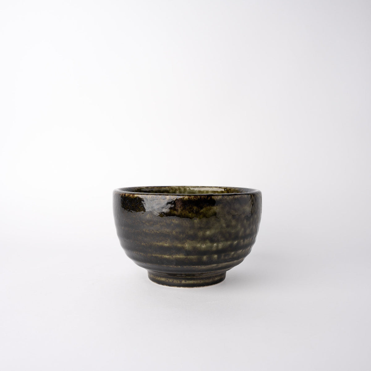 Udon Bowl 16cm Black Moss Glaze