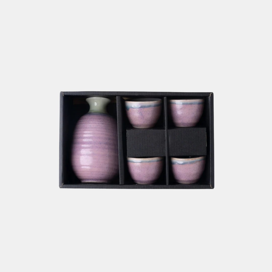 Sake Set for Four 280ml Lilac Glaze