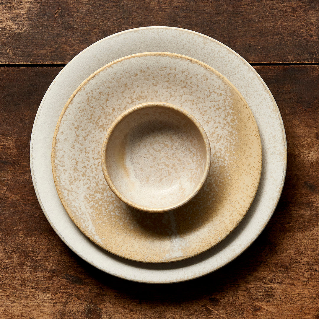 Dinner Plate 24cm White Fade Glaze
