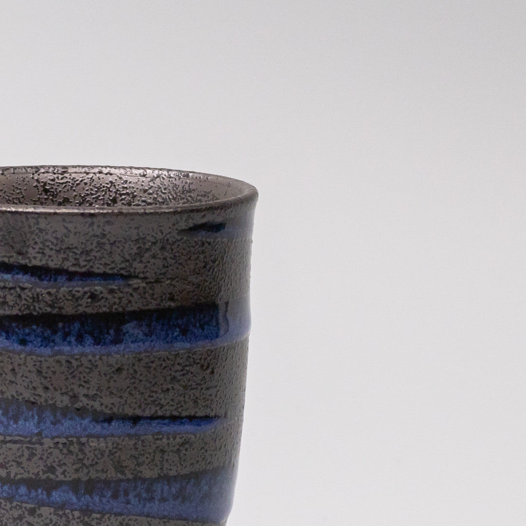 Sushi Mug 300ml Bright Blue Spiral On Black Design