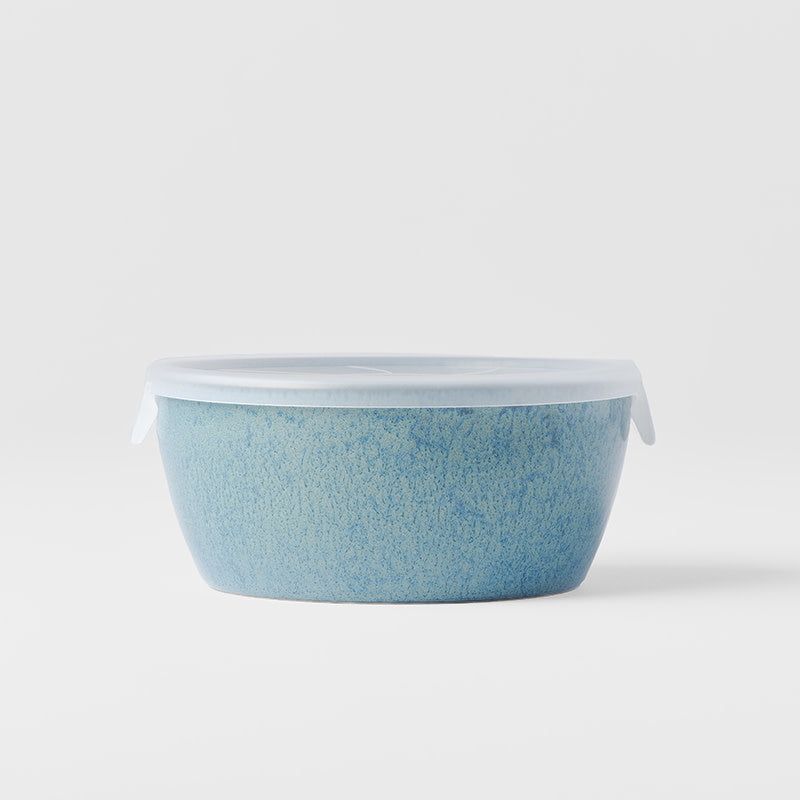 Bowl with Lid 13cm Peacock Glaze