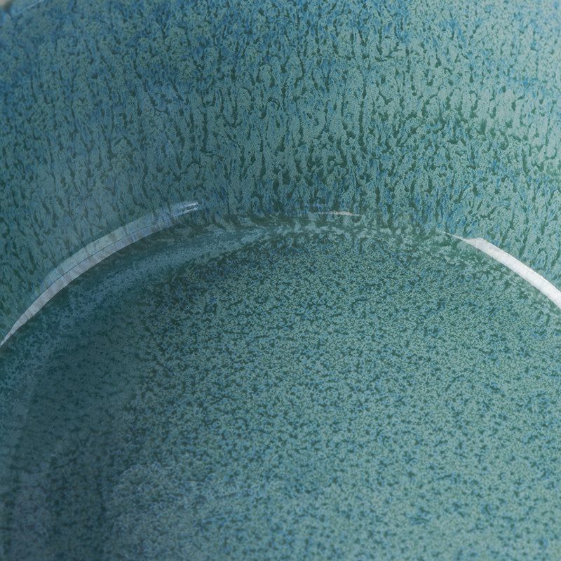 Bowl with Lid 13cm Peacock Glaze