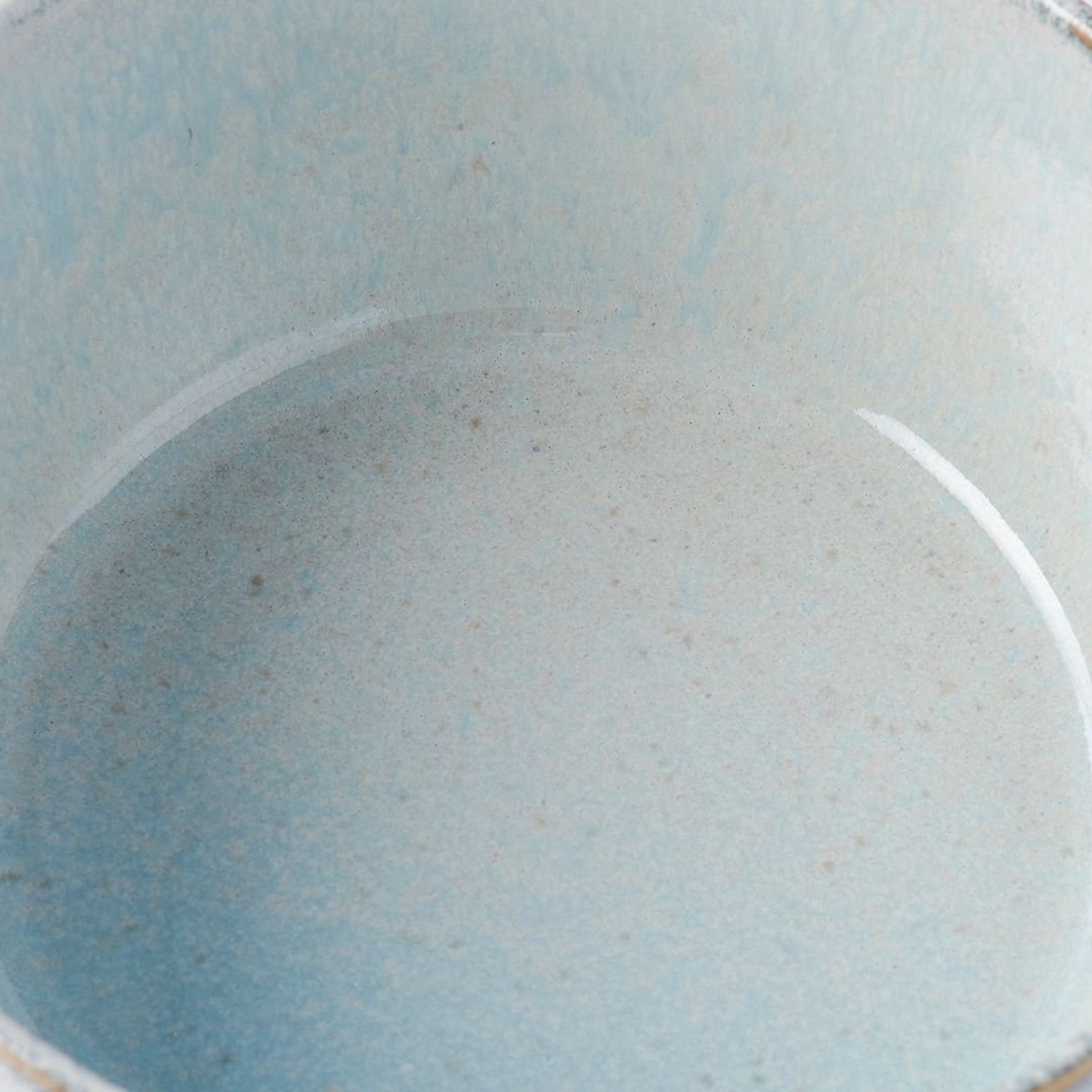 Bowl with Lid 13cm Steel Grey Glaze