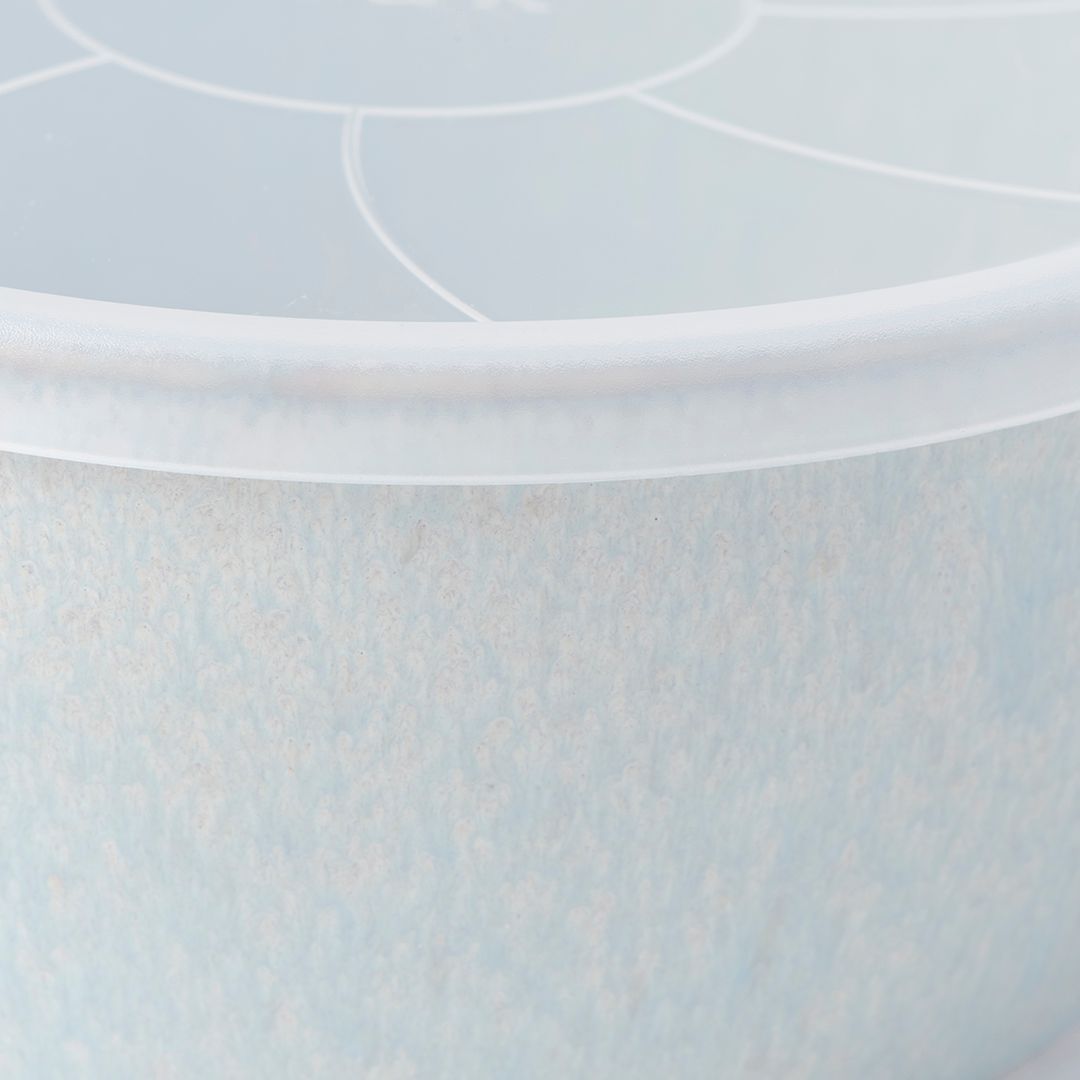 Bowl with Lid 13cm Steel Grey Glaze