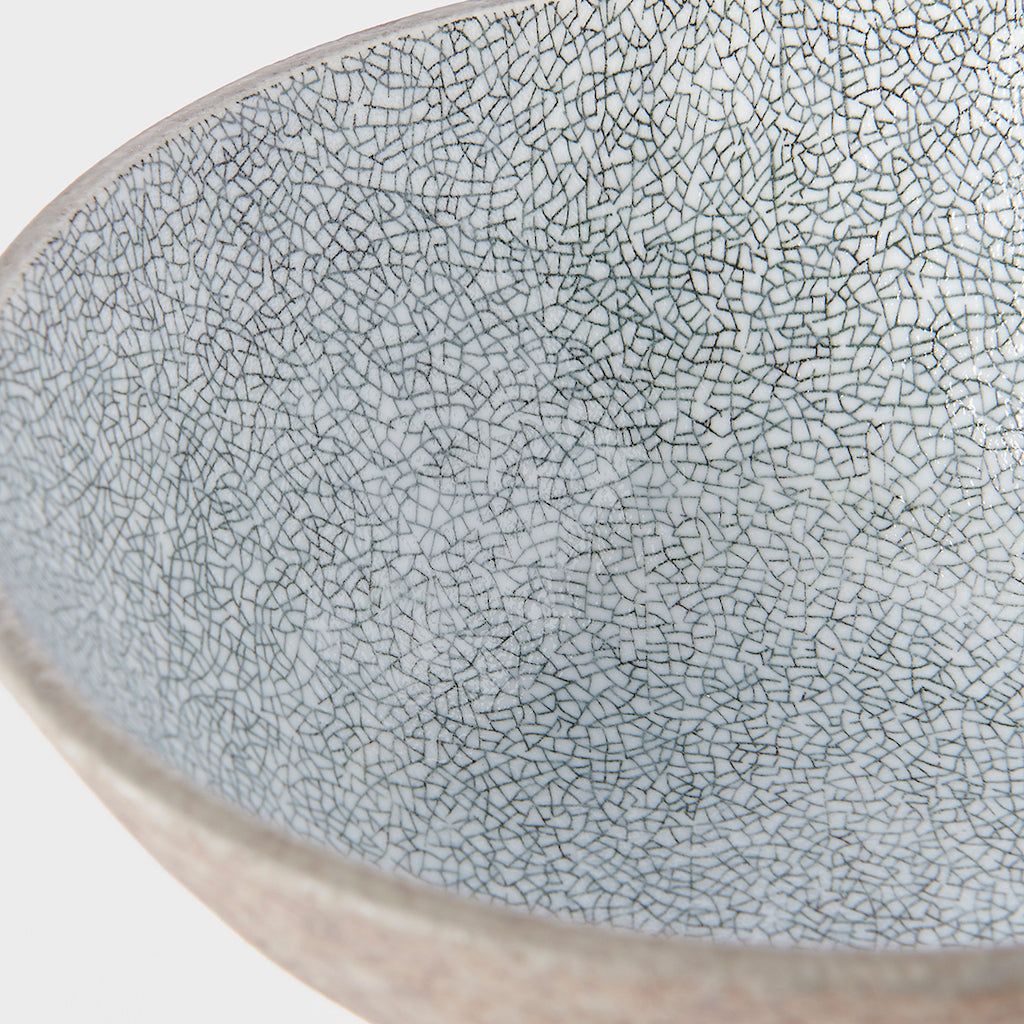 Udon Bowl 19.5cm Crazed Grey