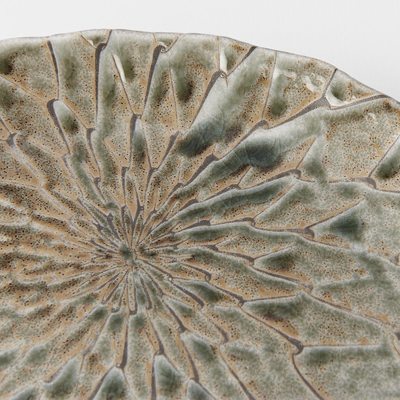 Plate D Shaped 21cm Moss Net Design