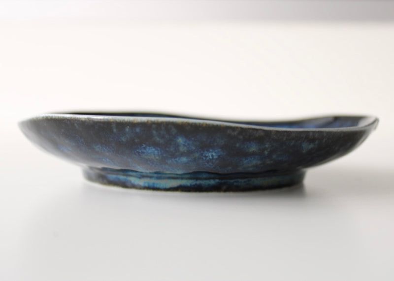 Tapas Plate Organic Shape 16.5cm Kanso Indigo Blue Glaze