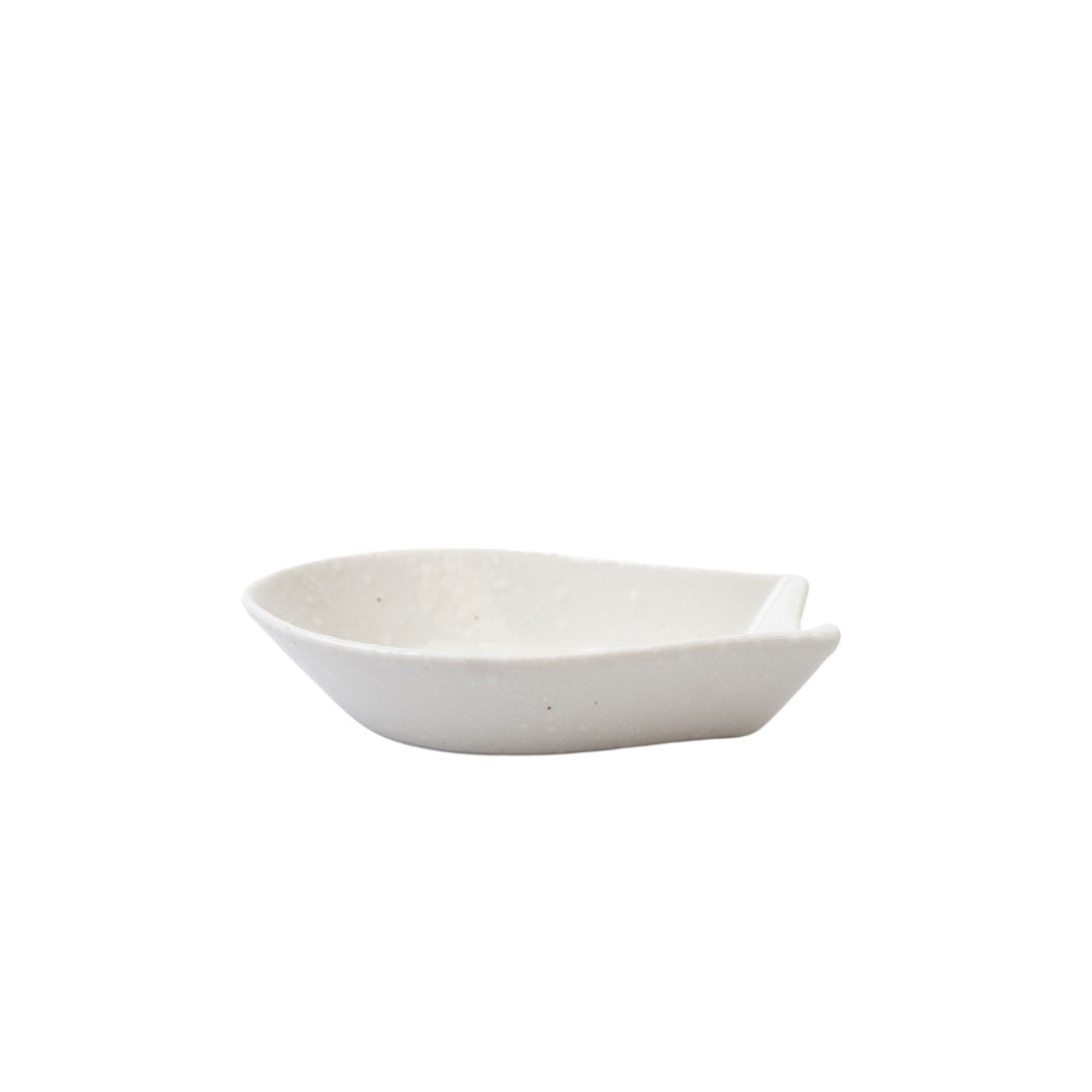 Spoon Rest Kanso Small Soft White Glaze
