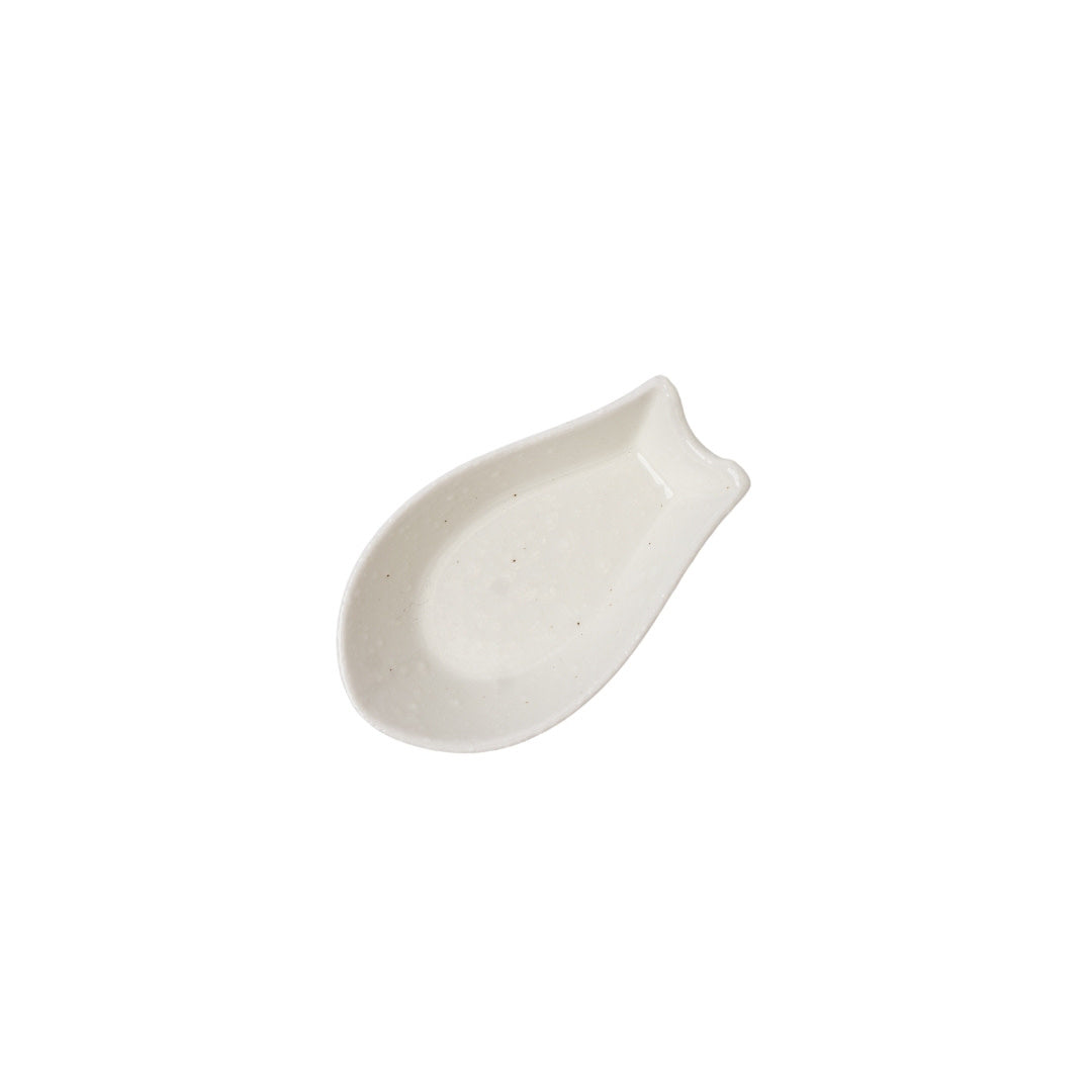 Spoon Rest Kanso Small Soft White Glaze