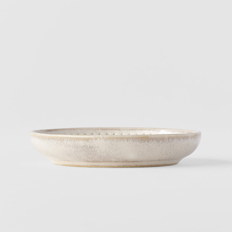 Sauce Dish 9cm Ridged Alabaster Glaze
