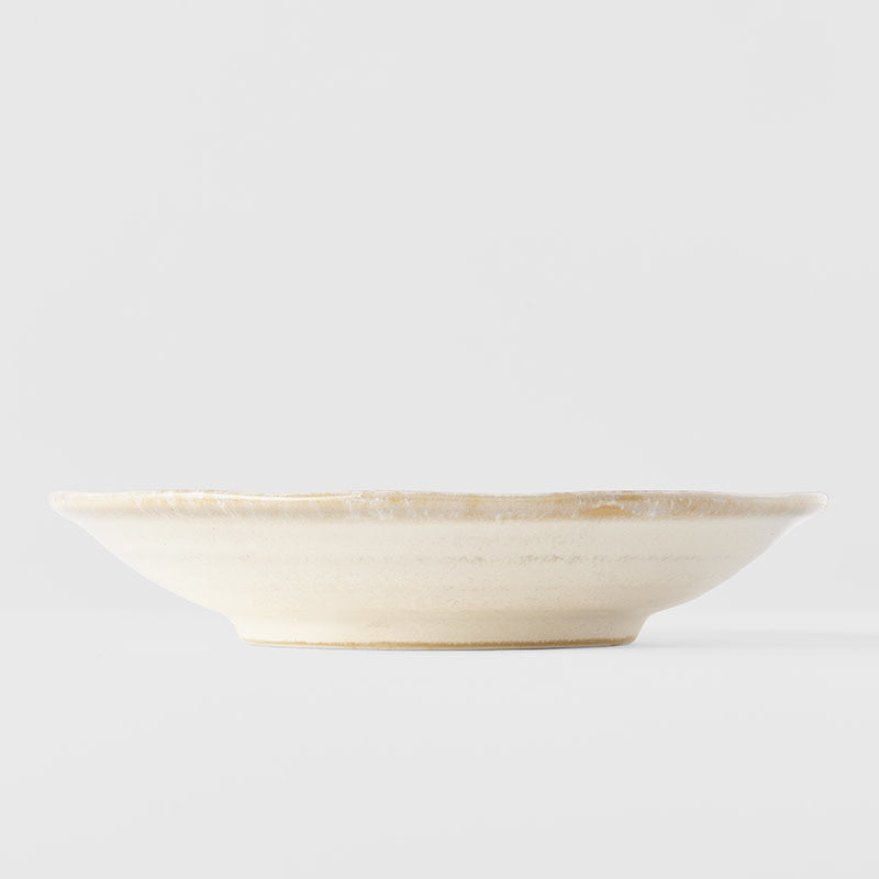 Tapas Plate 16cm Ridged Alabaster Glaze