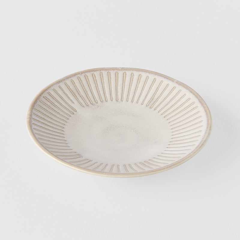 Sauce Dish Large 12cm Ridged Alabaster Glaze