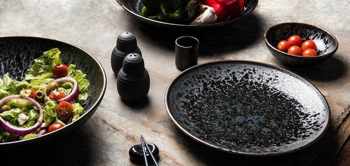 Serving Bowl 28cm Black Pearl Glaze