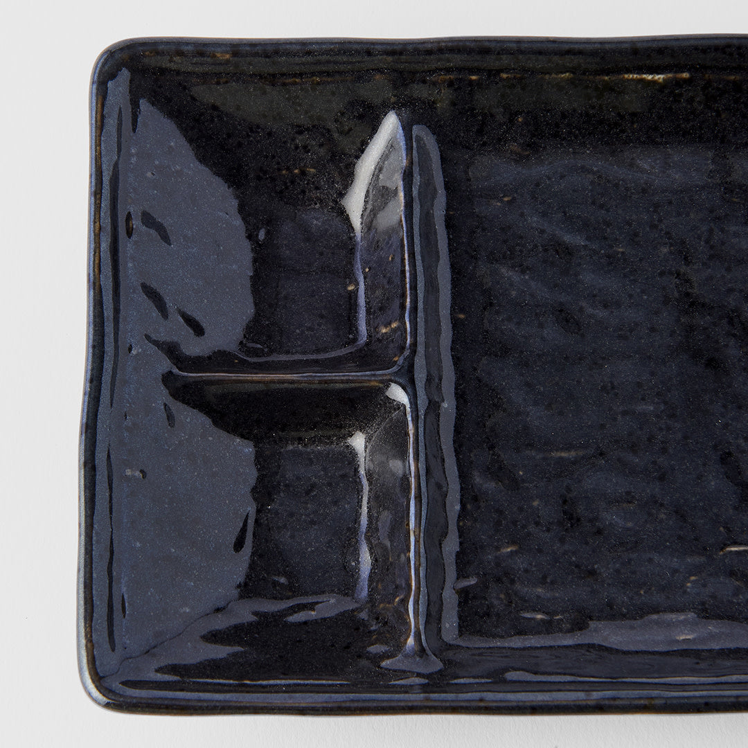 Dumpling Plate 21cm Black Glaze