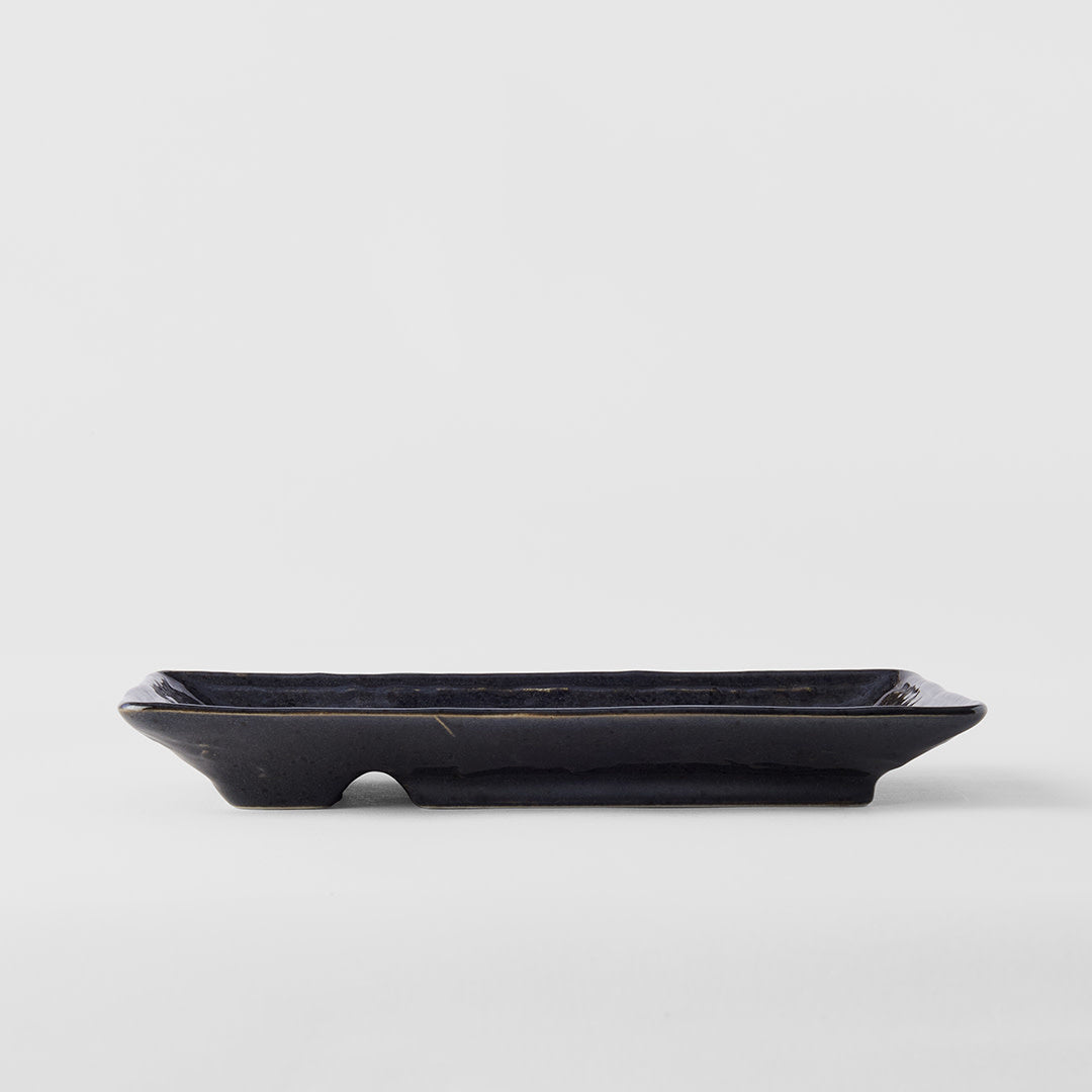 Dumpling Plate 21cm Black Glaze