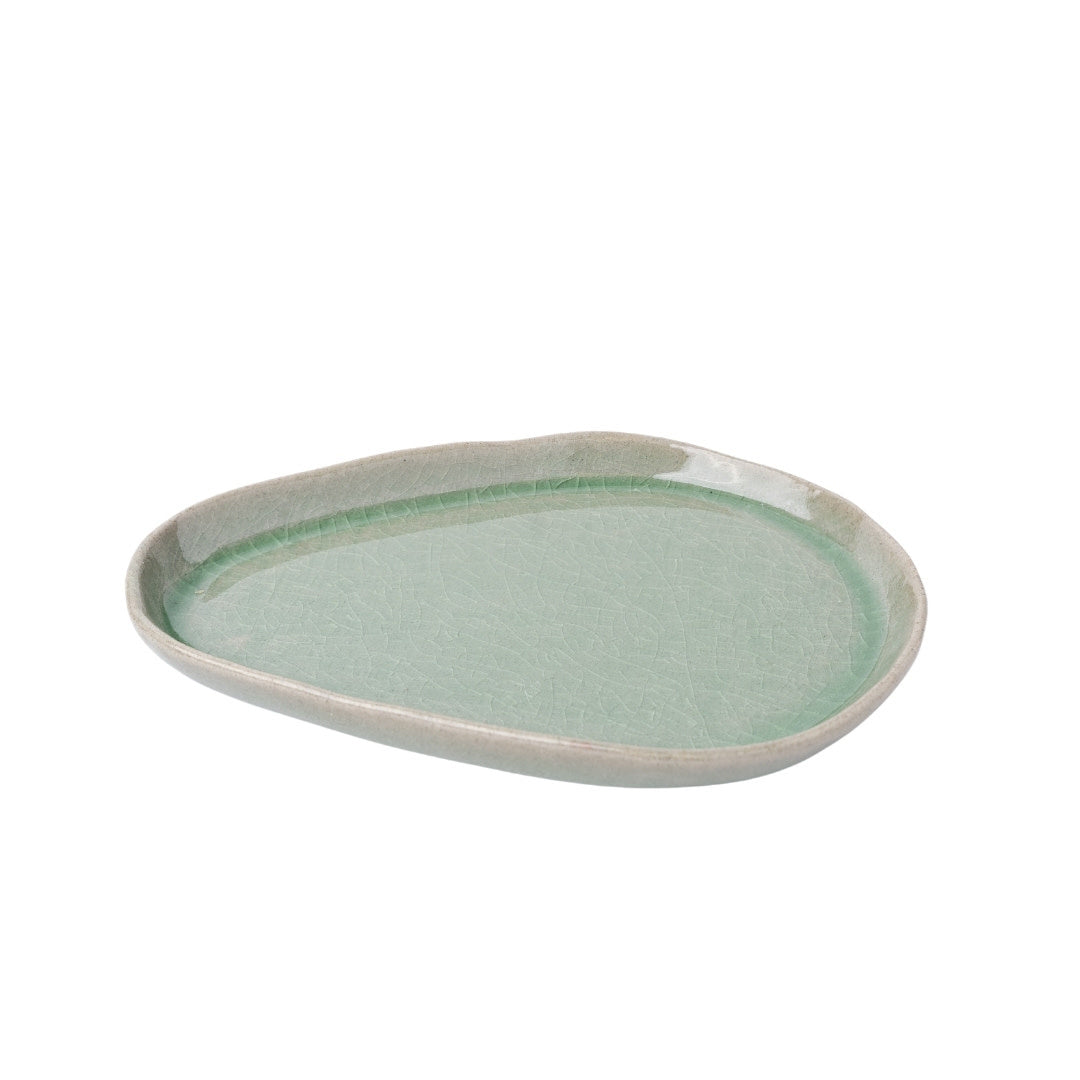 Saucer Arc Green Glaze