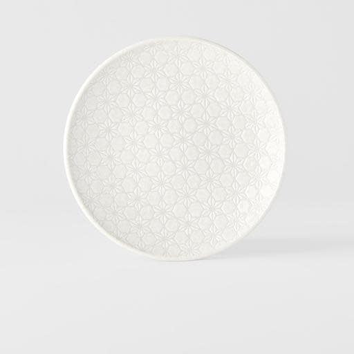 Side Plate 19.5cm White Star Glaze