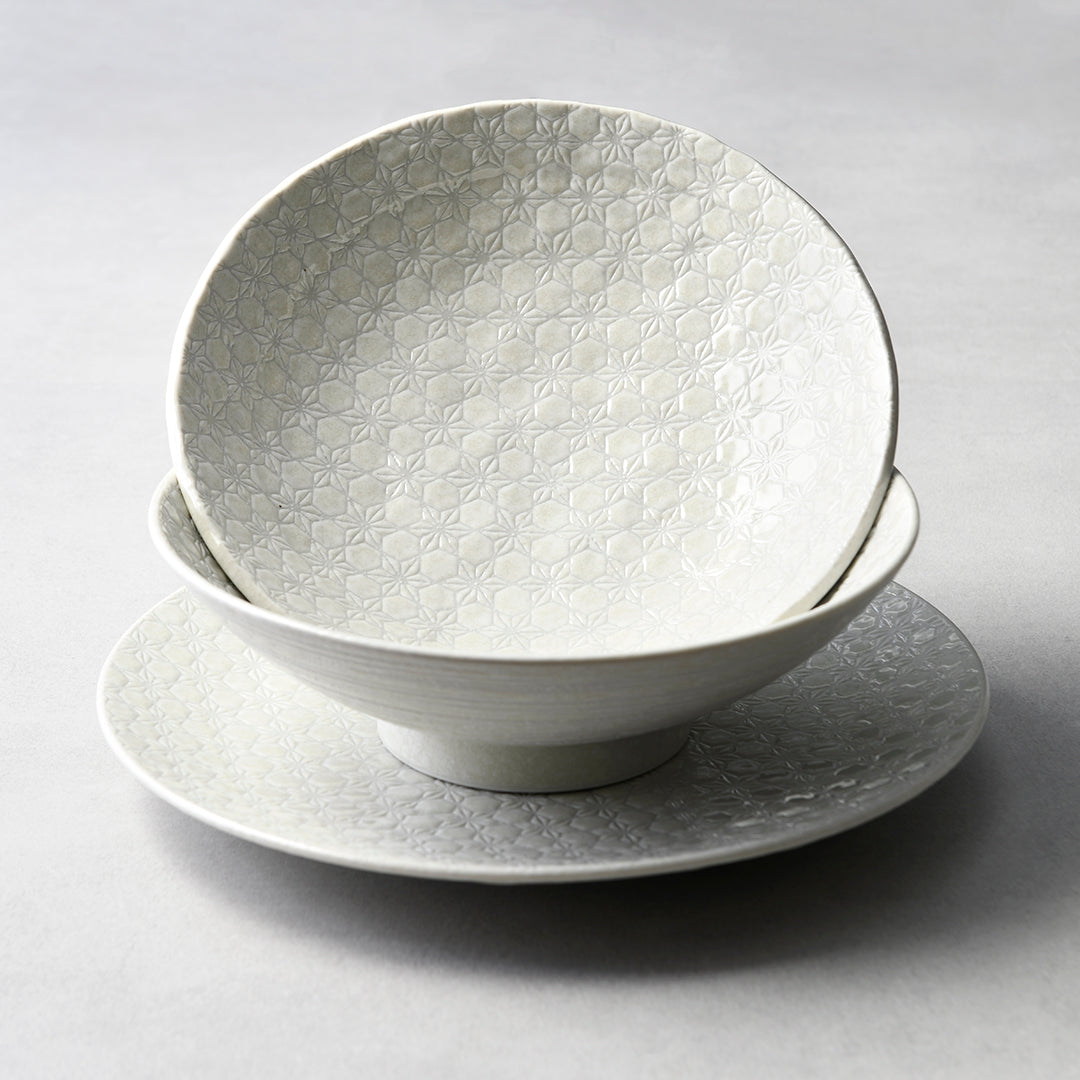 Side Plate 19.5cm White Star Glaze