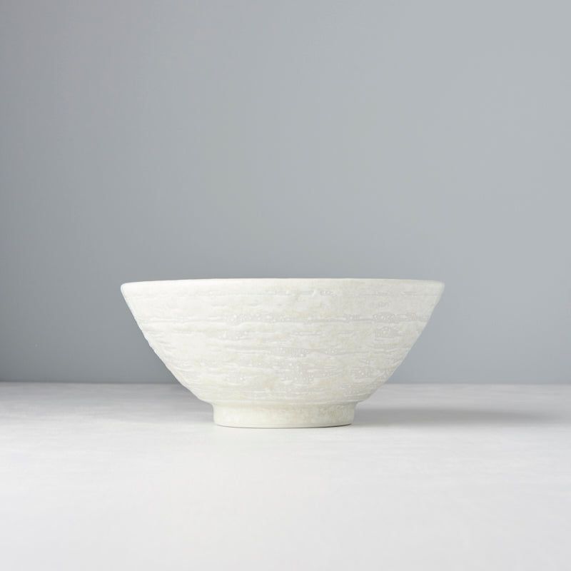 Udon Bowl 19.5cm White Star Glaze