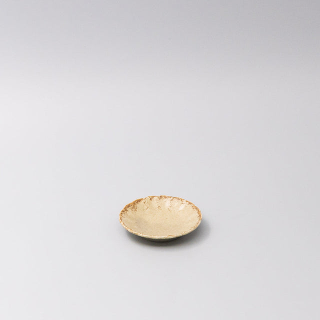 Sauce Dish 8cm Scallop Sand Fade Glaze