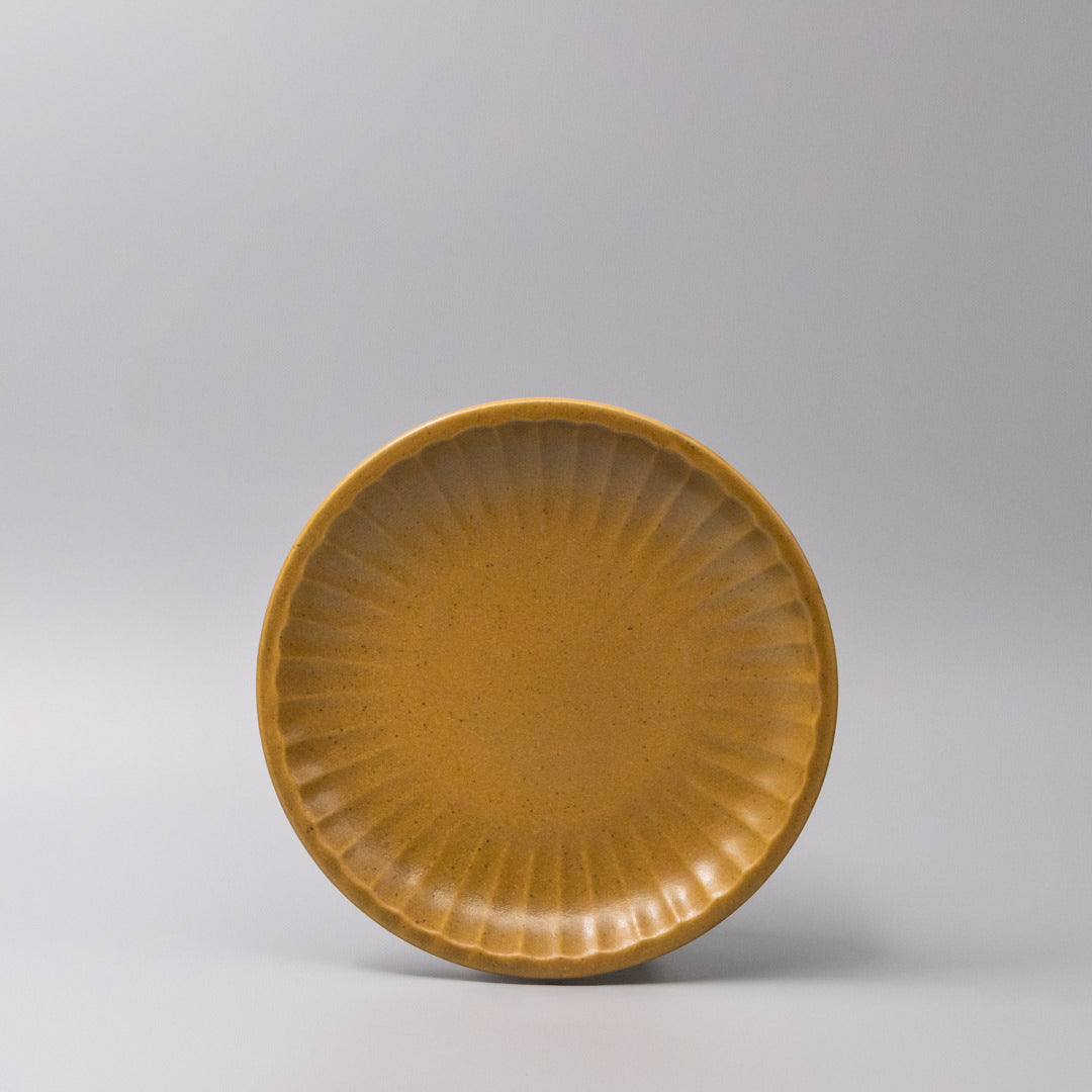 Plate 21.5cm Sunburst Turmeric Glaze